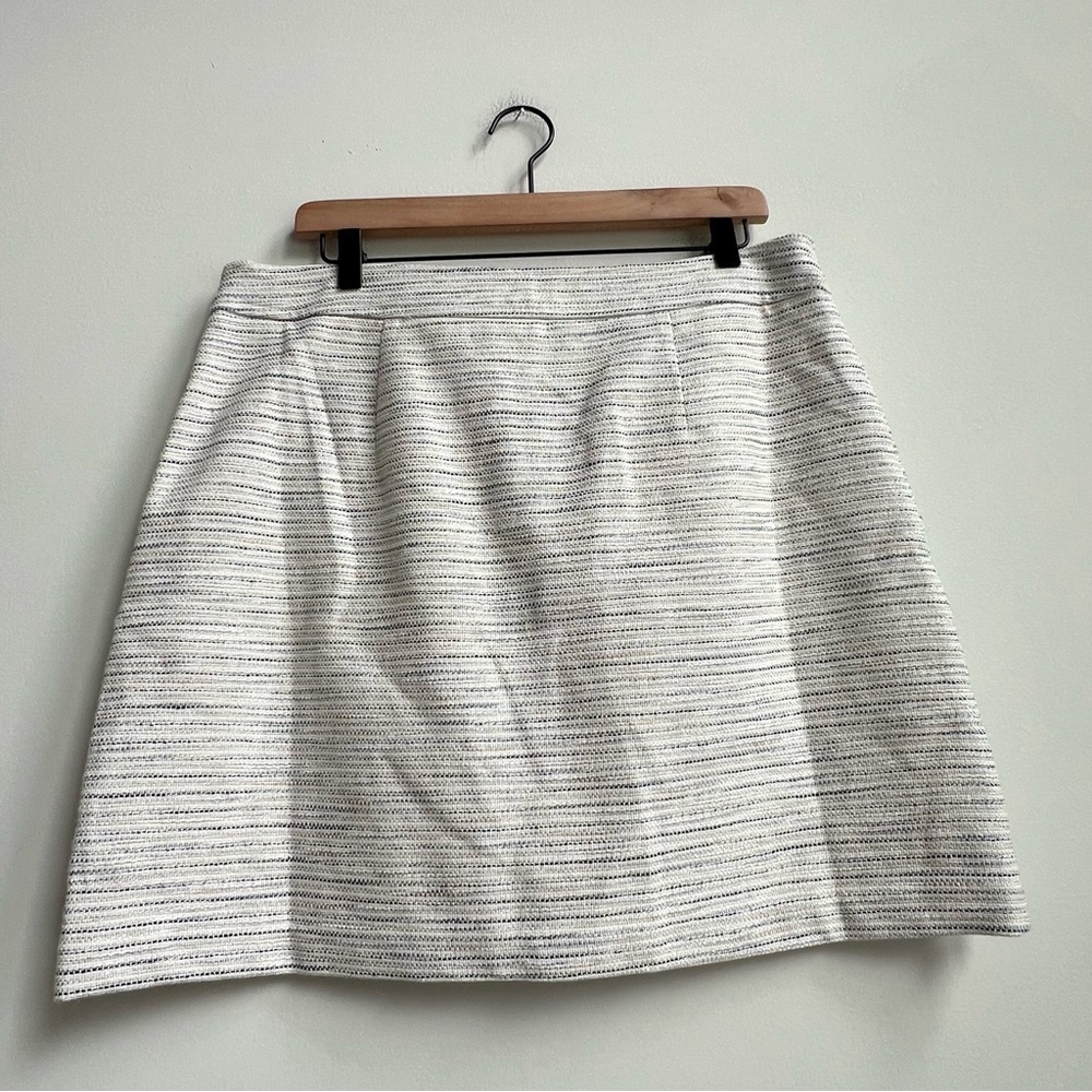 NWT Loft  Tweed Pocket Shift Skirt Size 12 Textured Stripe Preppy Mod-chic Retro - Picture 10 of 12